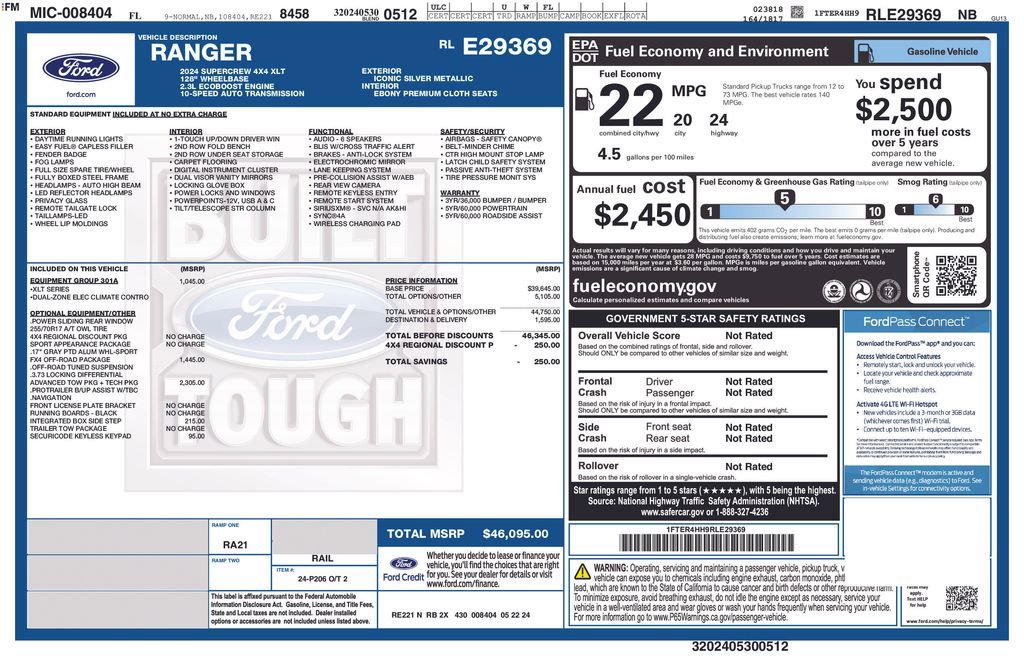 Certified 2024 Ford Ranger XLT AWD/4WD image 8