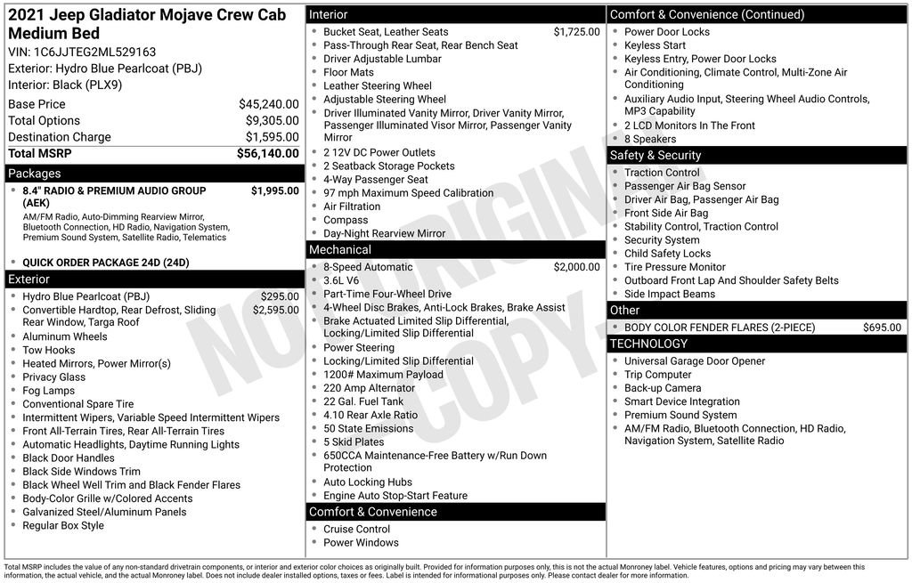 Used 2021 Jeep Gladiator Mojave image 6