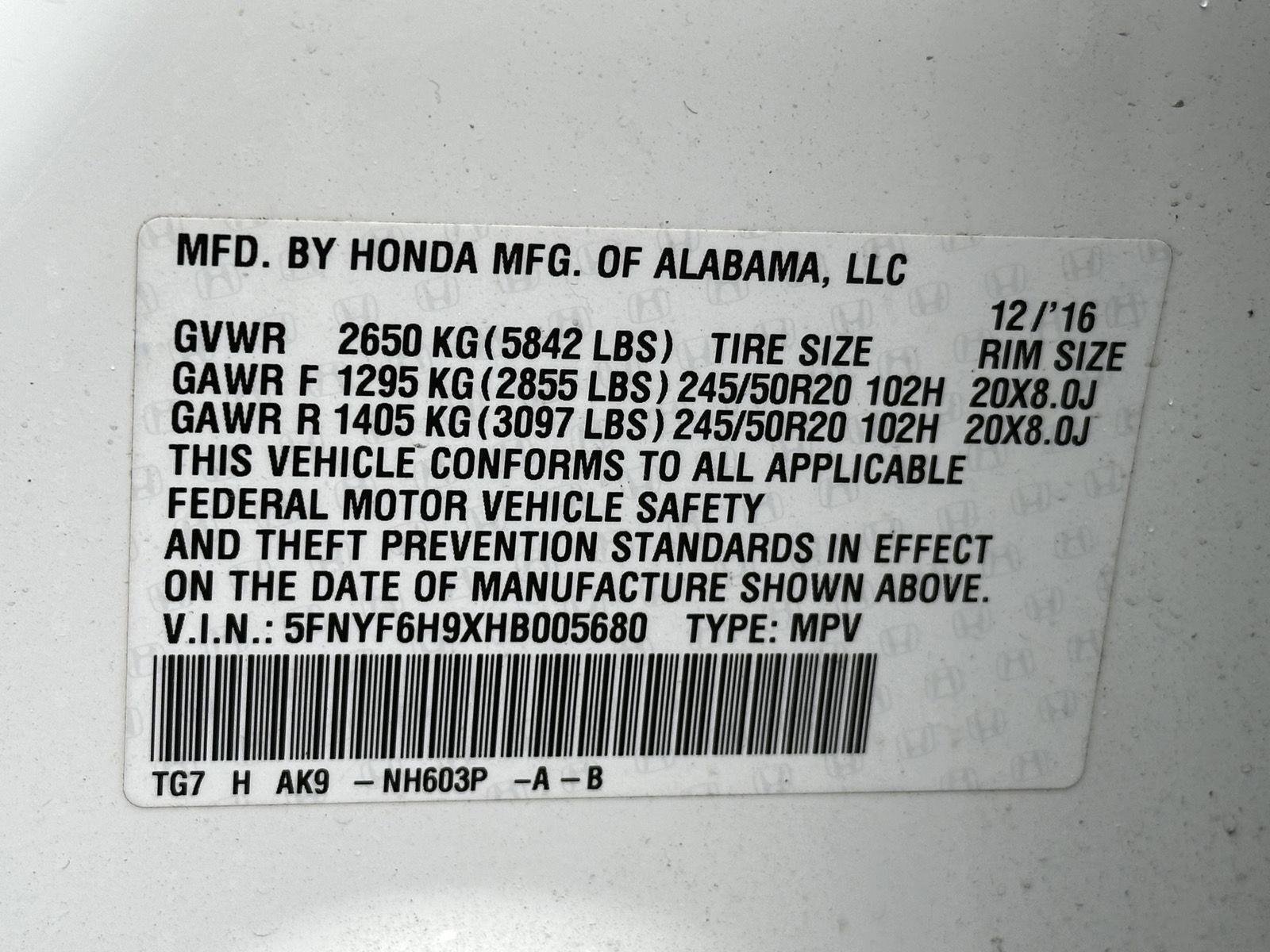 Used 2017 Honda Pilot Touring image 15