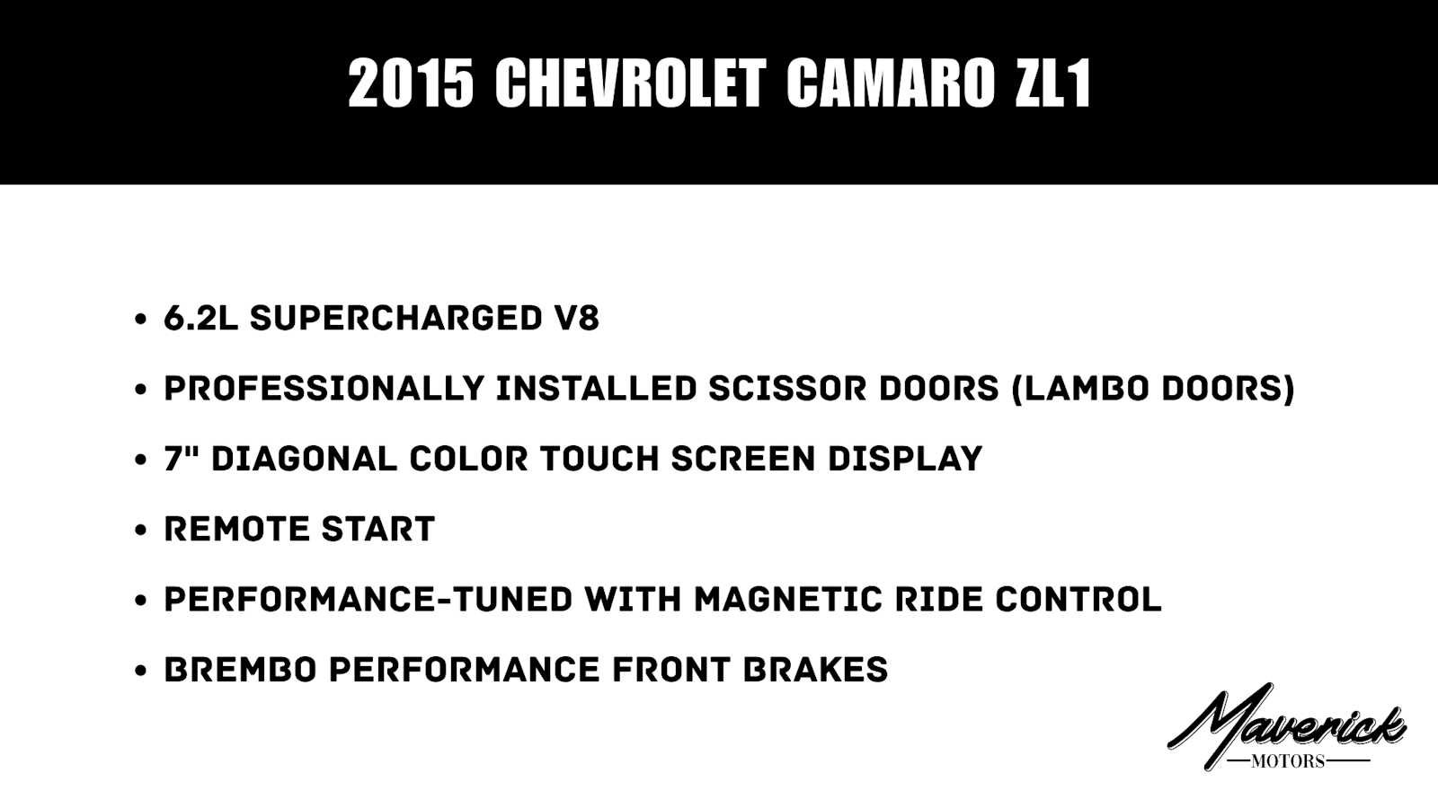 Used 2015 Chevrolet Camaro ZL1 RWD image 2