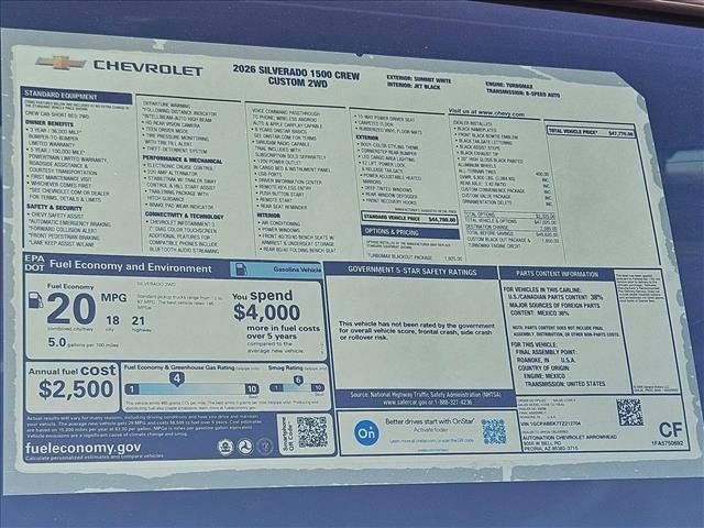 New 2026 Chevrolet Silverado 1500 Custom image 16