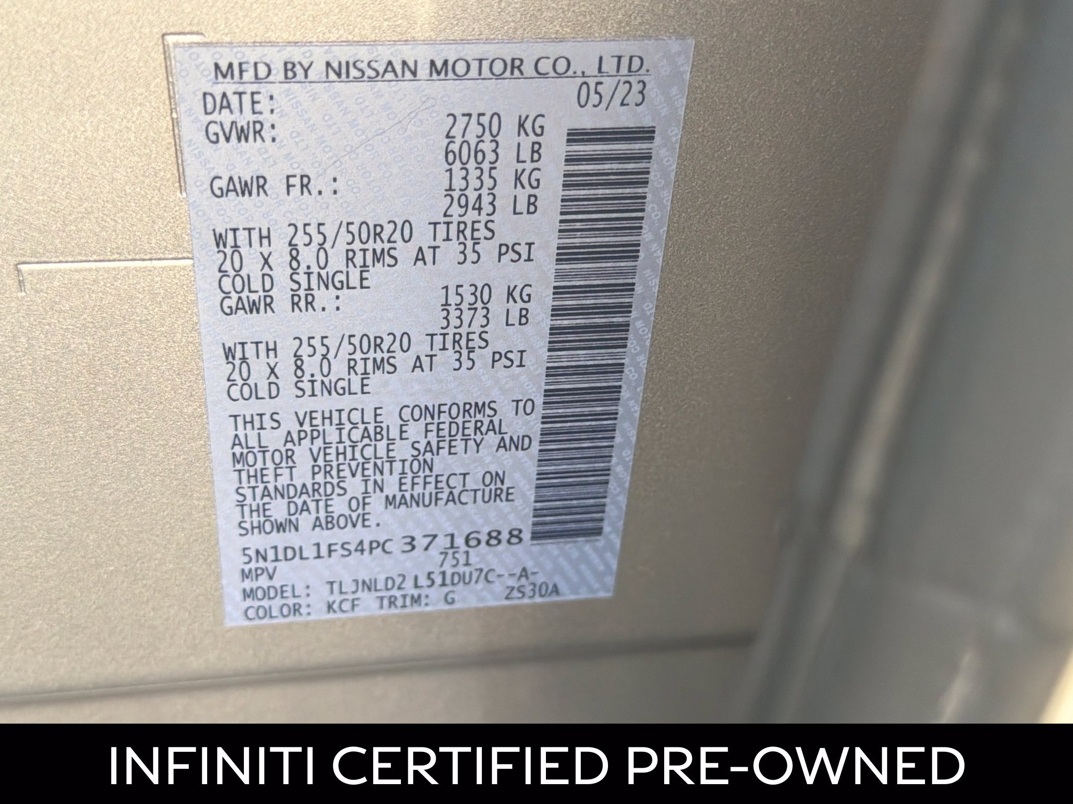 Certified 2023 INFINITI QX60 Luxe w/ Cargo Package AWD/4WD image 27