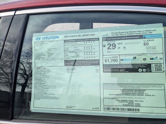 New 2026 Hyundai Sonata SEL image 23
