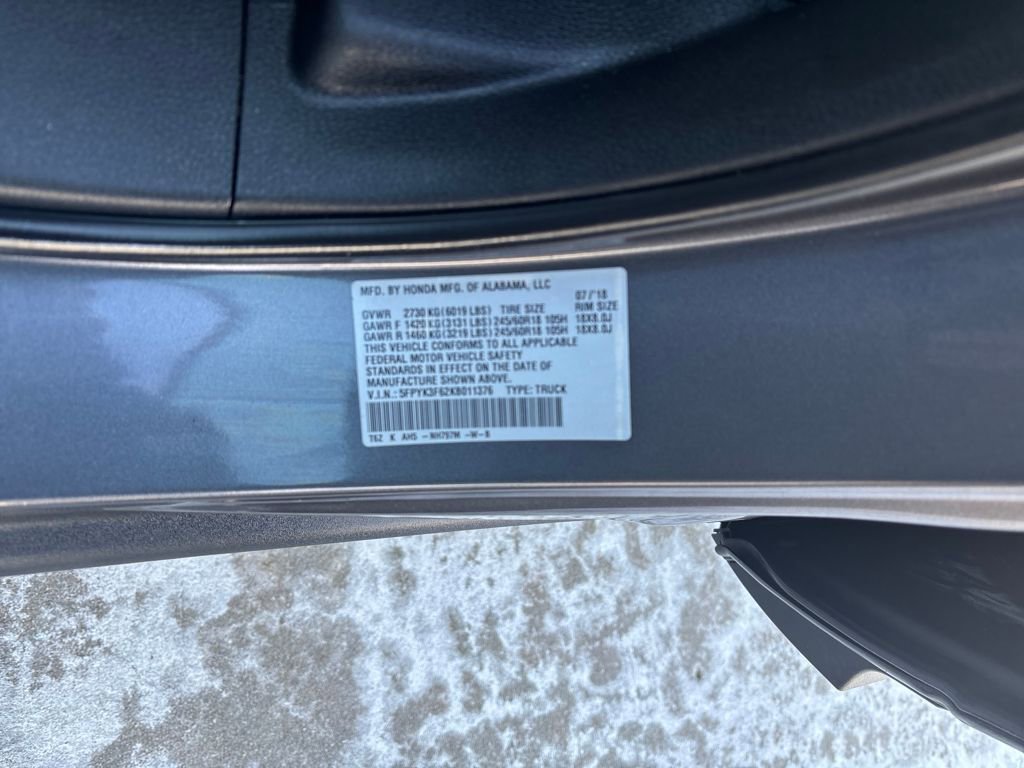 Certified 2019 Honda Ridgeline RTL-T image 33