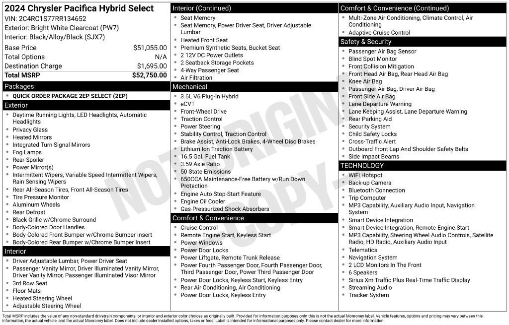 Used 2024 Chrysler Pacifica Limited FWD image 33