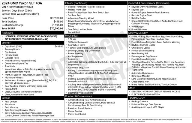 Certified 2024 GMC Yukon SLT AWD/4WD image 6