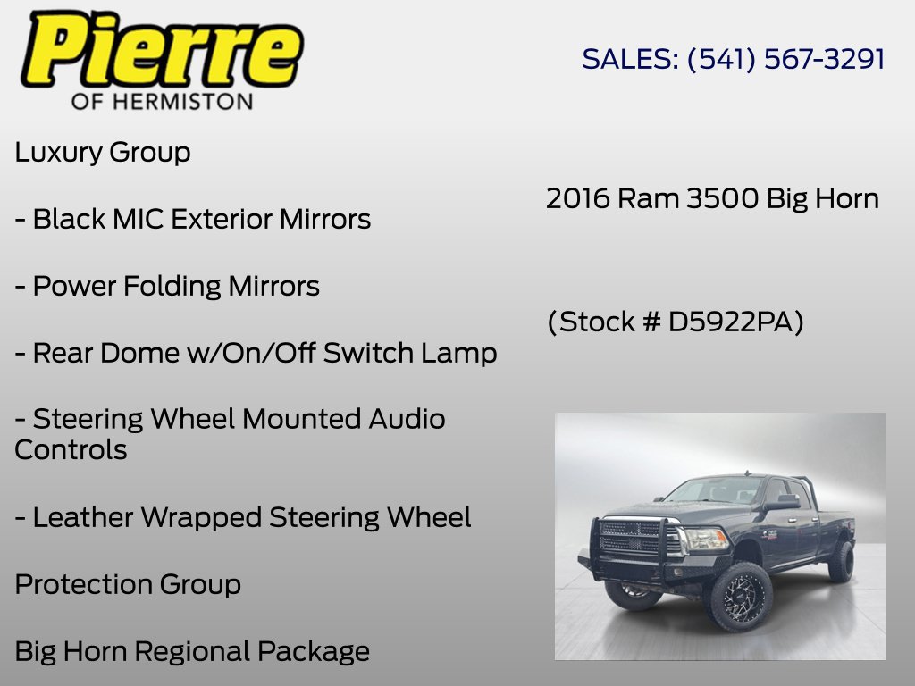 Used 2016 RAM 3500 Big Horn AWD/4WD image 30