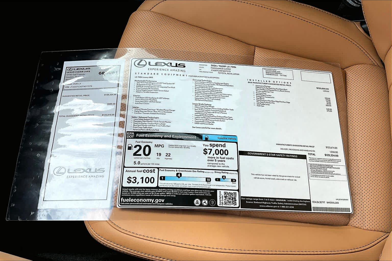 New 2026 Lexus LX 700h Luxury w/ Appearance Package AWD/4WD image 21