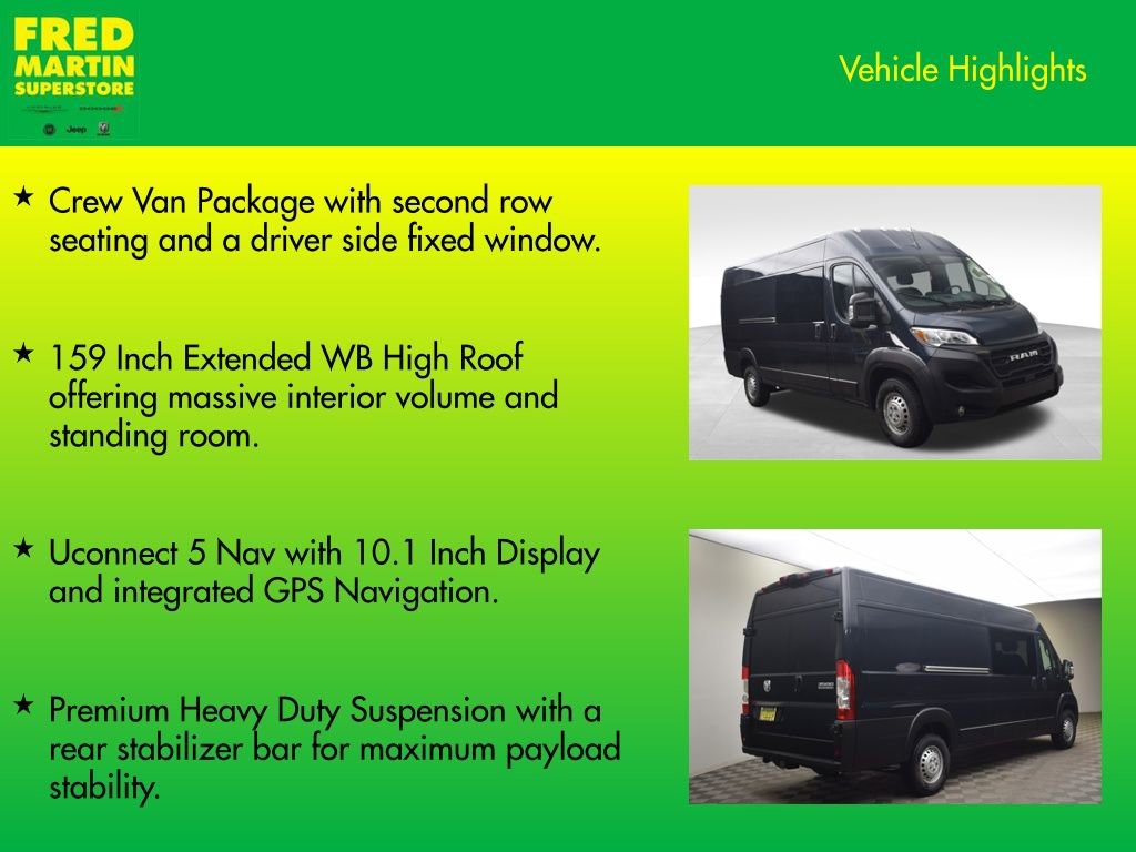 New 2026 RAM ProMaster 3500 w/ Crew Van Package FWD image 8