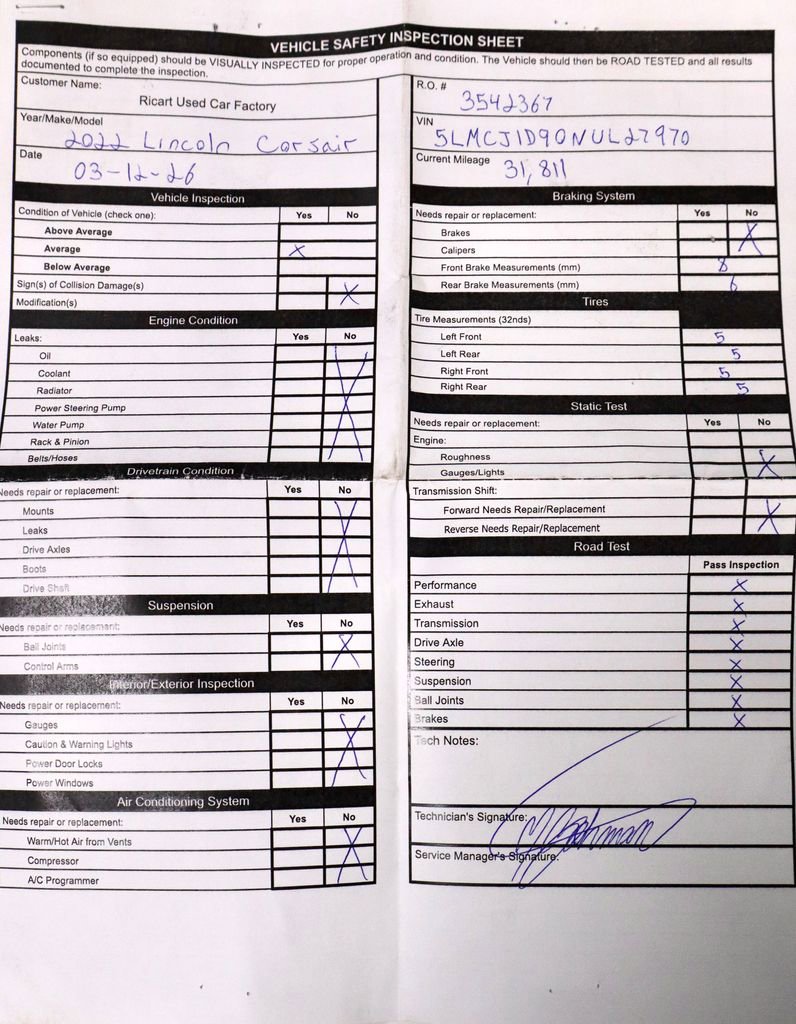 Used 2022 Lincoln Corsair Standard w/ Premium Package image 6