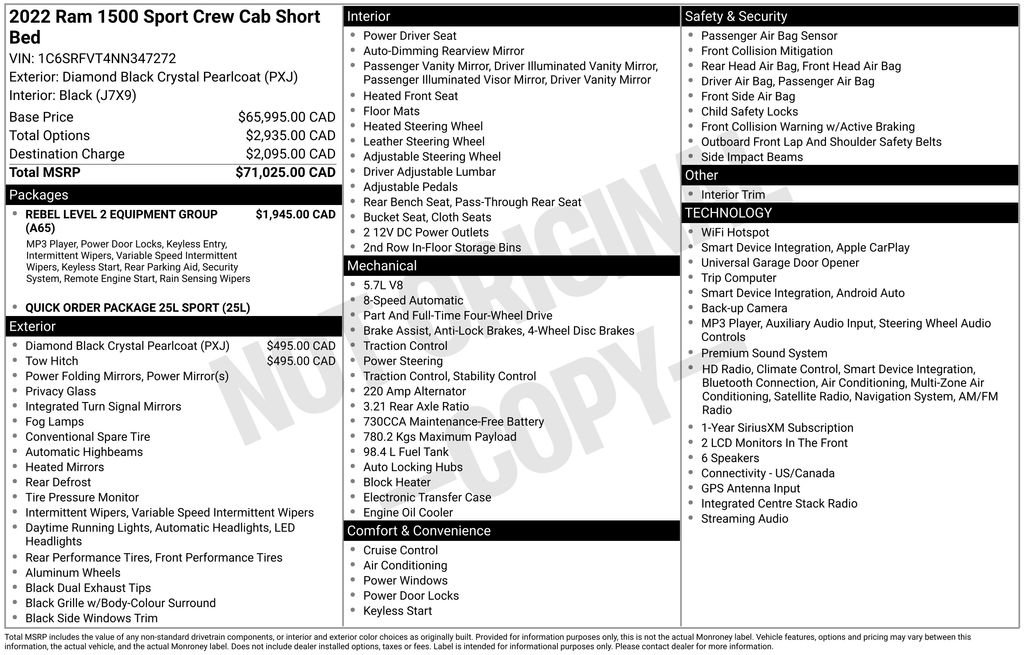 Used 2022 RAM 1500 Sport w/ Rebel Level 2 Equipment Group AWD/4WD image 40