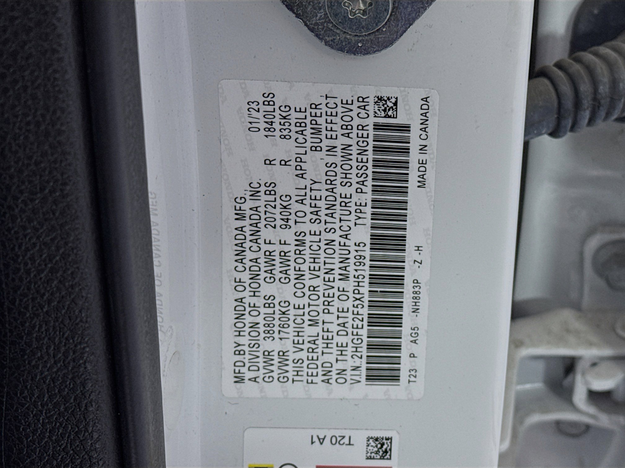 Certified 2023 Honda Civic Sport image 29