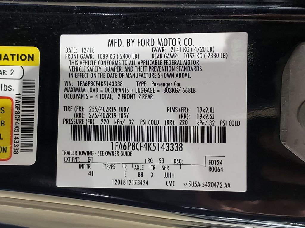 Used 2019 Ford Mustang GT Premium w/ GT Performance Package image 36