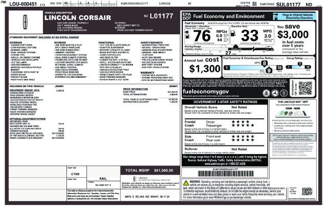 Certified 2025 Lincoln Corsair Grand Touring w/ Equipment Group 301A AWD/4WD image 5
