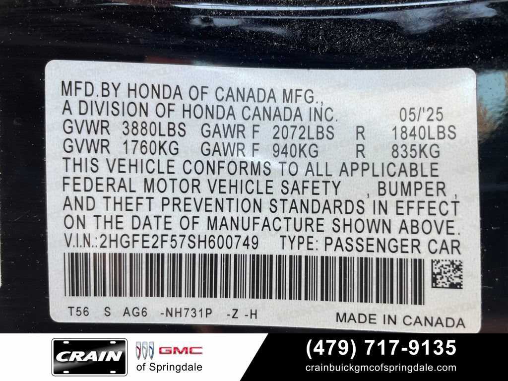 Used 2025 Honda Civic Sport image 31