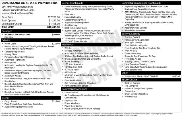 Used 2025 MAZDA CX-50 AWD 2.5 S w/ Weather Package image 30