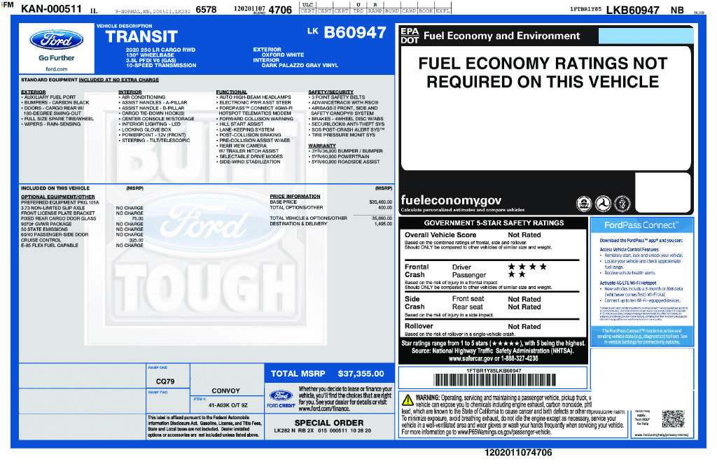 Used 2020 Ford Transit 250 Low Roof RWD image 28