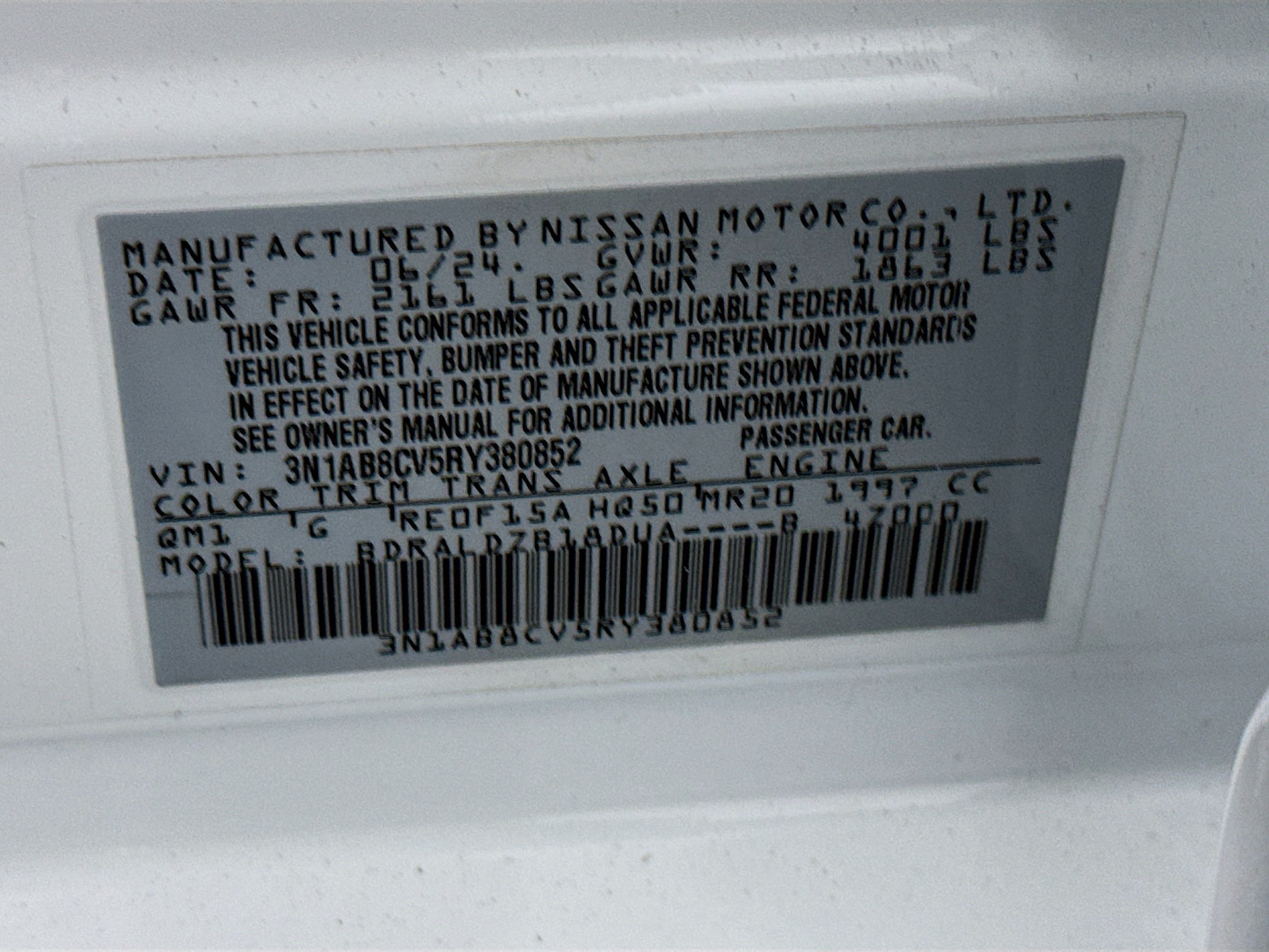 Used 2024 Nissan Sentra SV FWD image 12