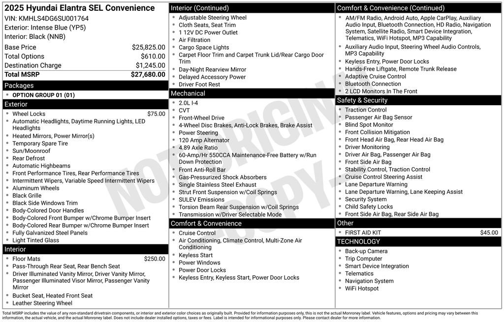 Certified 2025 Hyundai Elantra SEL image 30