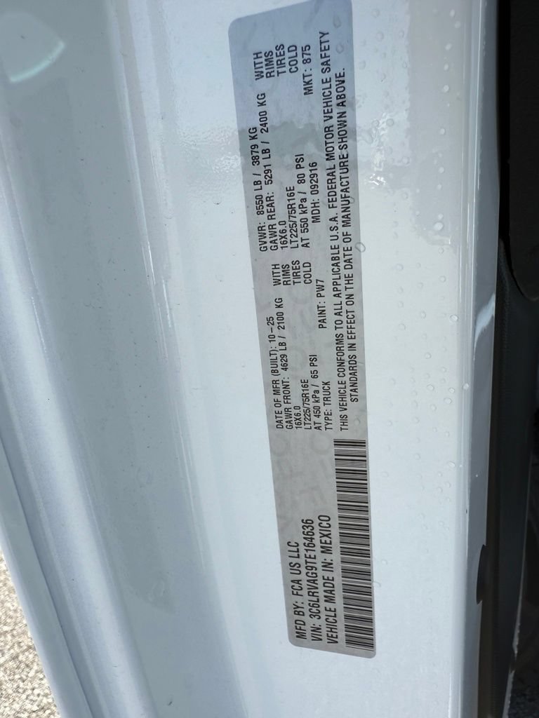 New 2026 RAM ProMaster 1500 w/ Convenience Group FWD image 29