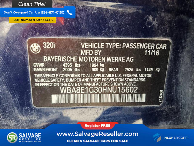 Used 2017 BMW 320i Sedan RWD image 16