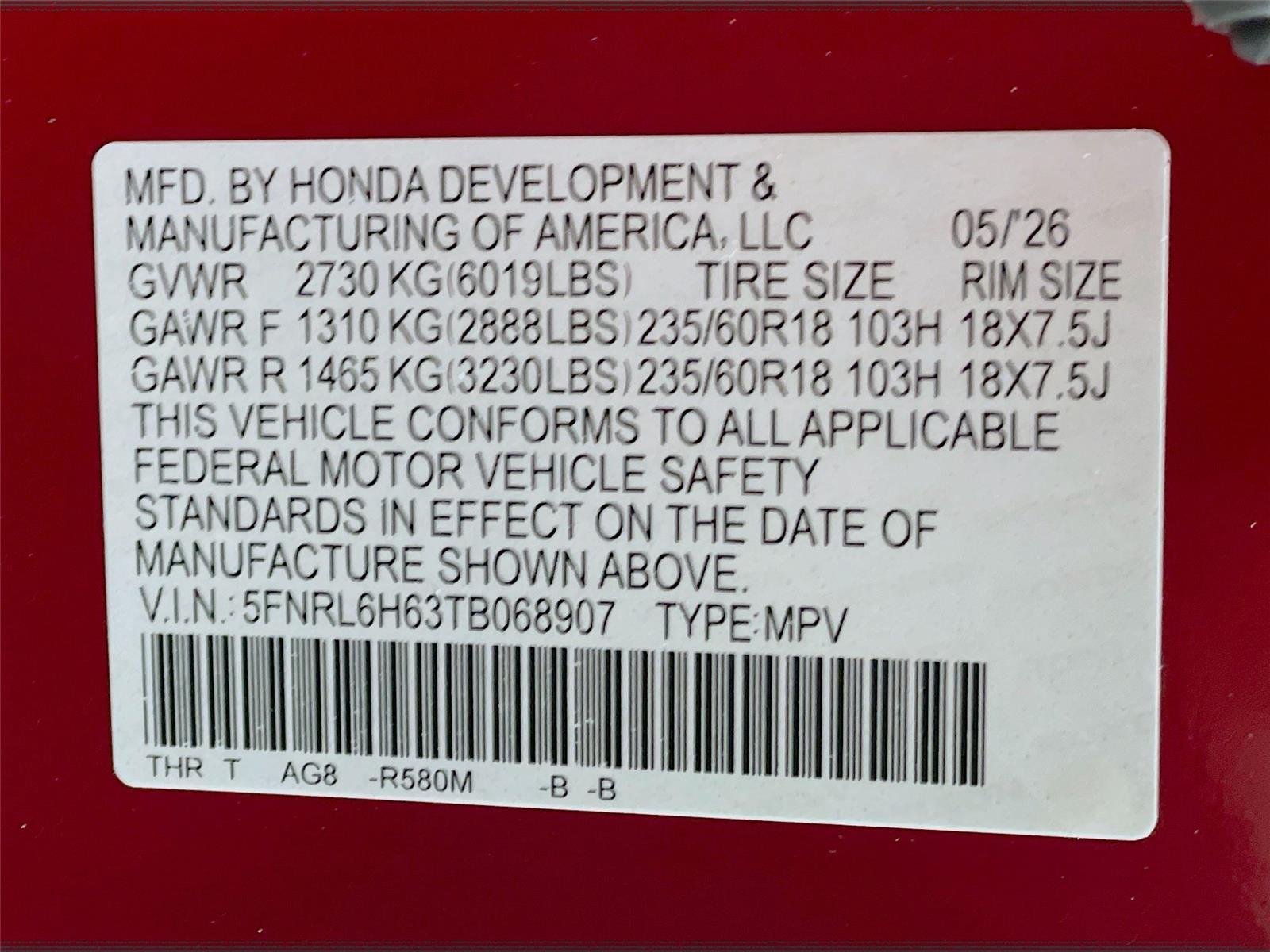 New 2026 Honda Odyssey EX-L image 27