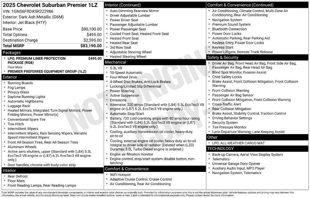 Used 2025 Chevrolet Suburban Premier AWD/4WD image 29