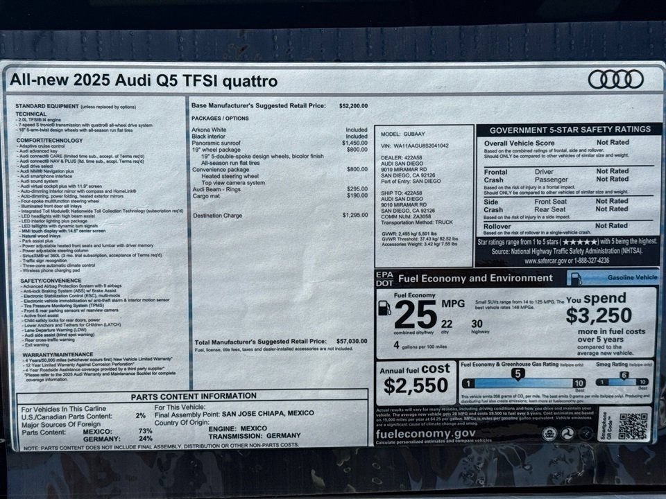 Certified 2025 Audi Q5 Premium w/ Convenience Package AWD/4WD image 21