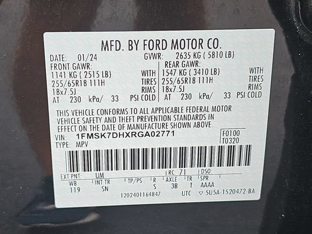 Used 2024 Ford Explorer XLT w/ Equipment Group 202A RWD image 42