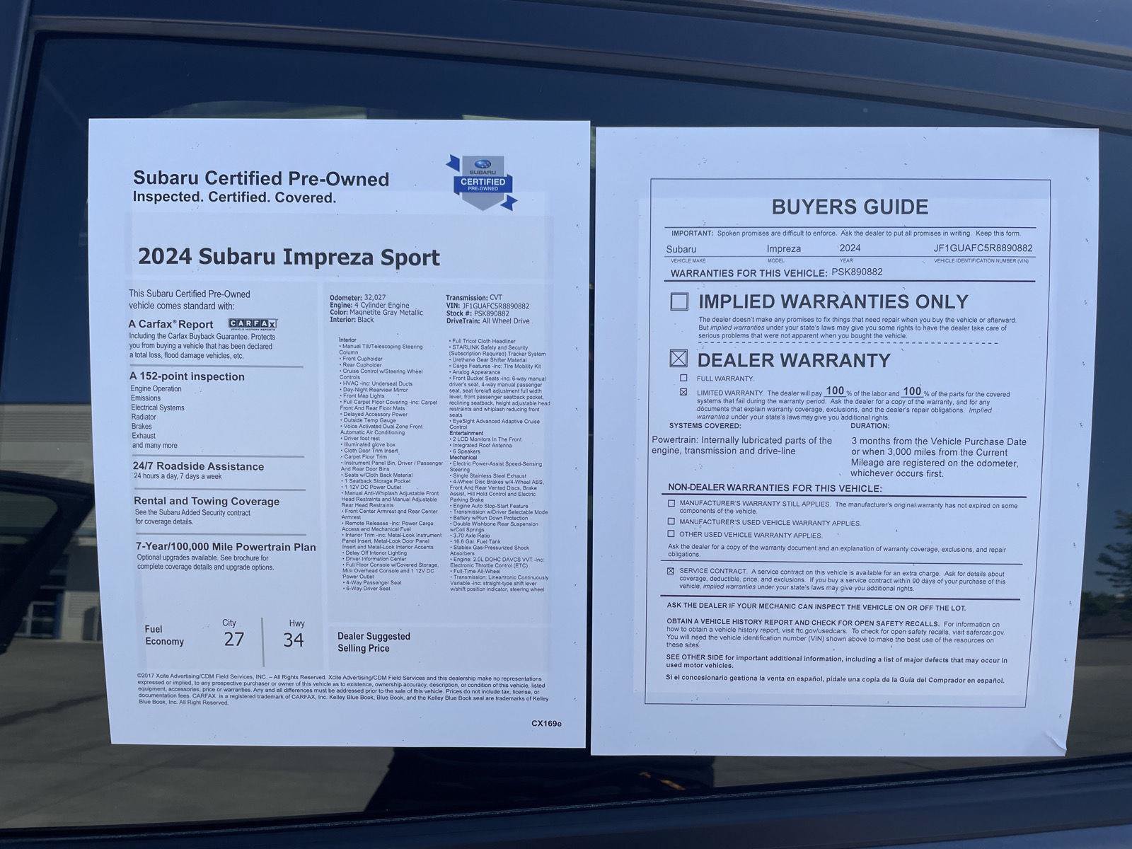 Certified 2024 Subaru Impreza 2.0i Sport AWD/4WD image 31