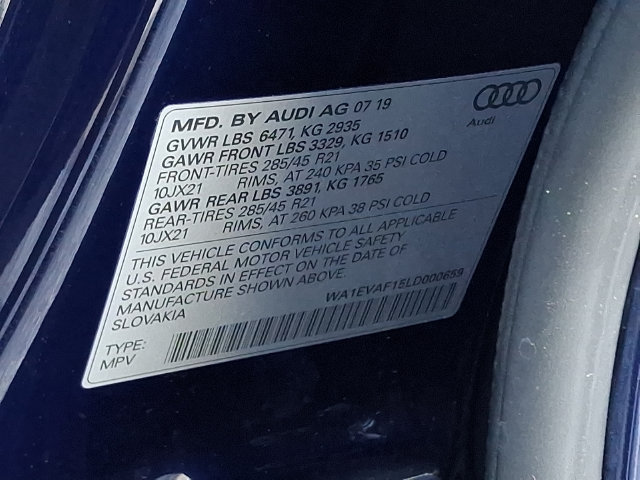 Used 2020 Audi Q8 Premium Plus w/ Premium Plus Package AWD/4WD image 27