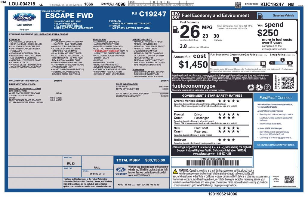 Used 2019 Ford Escape SEL FWD image 27