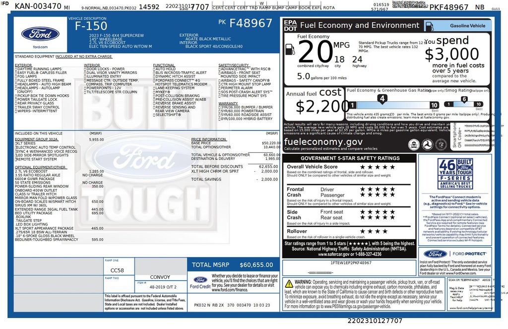 Used 2023 Ford F150 XLT w/ Equipment Group 302A High AWD/4WD image 39