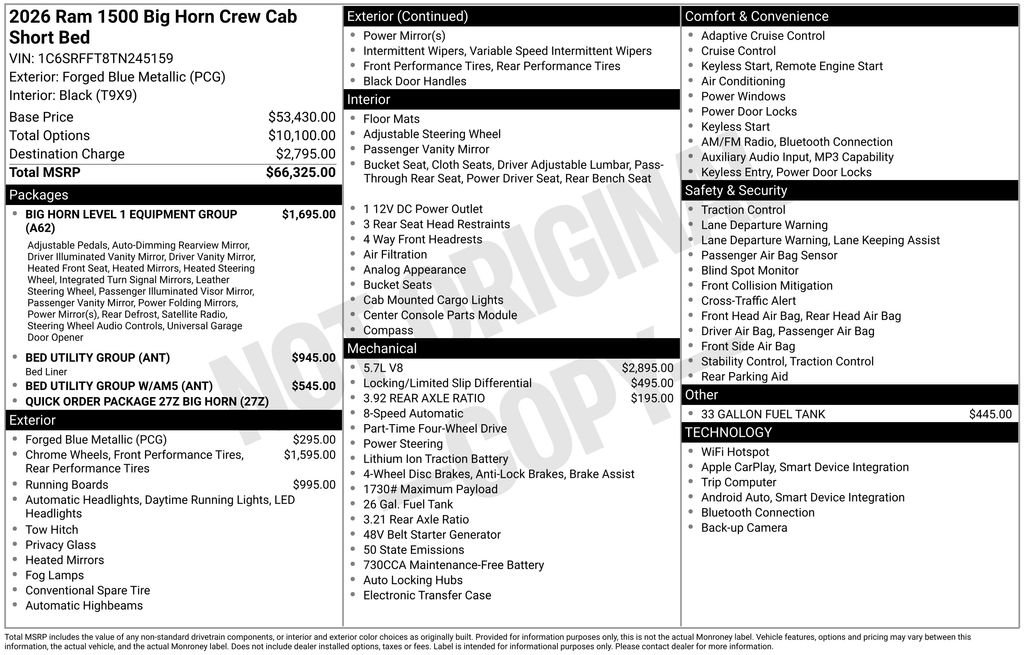 Used 2026 RAM 1500 Big Horn AWD/4WD image 35