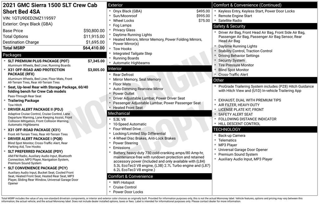 Used 2021 GMC Sierra 1500 SLT w/ SLT Premium Plus Package image 3