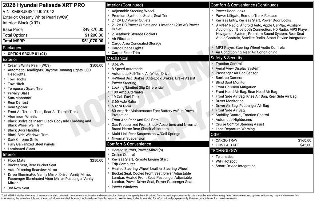 New 2026 Hyundai Palisade XRT Pro image 45