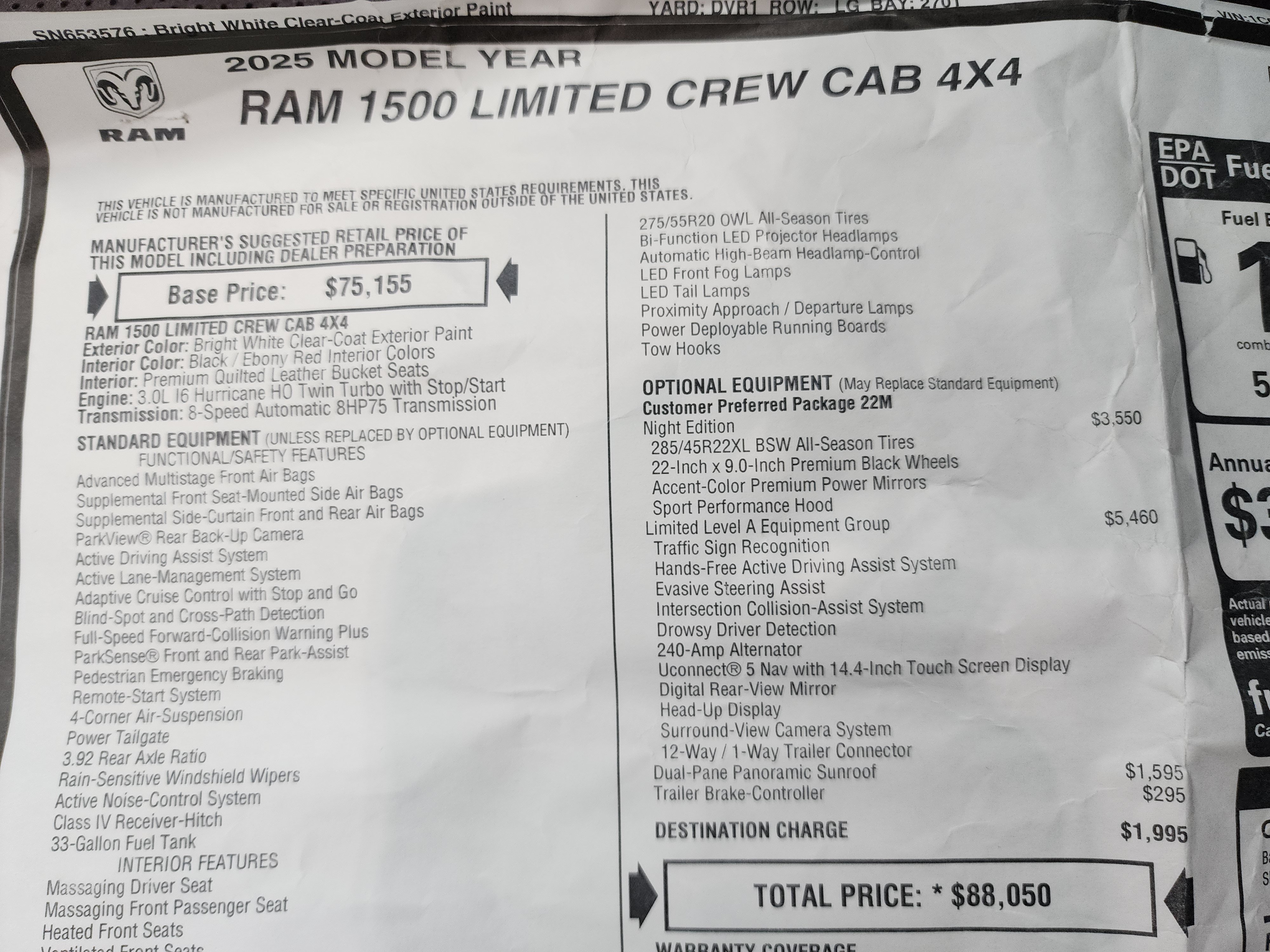 Used 2025 RAM 1500 Limited AWD/4WD image 57