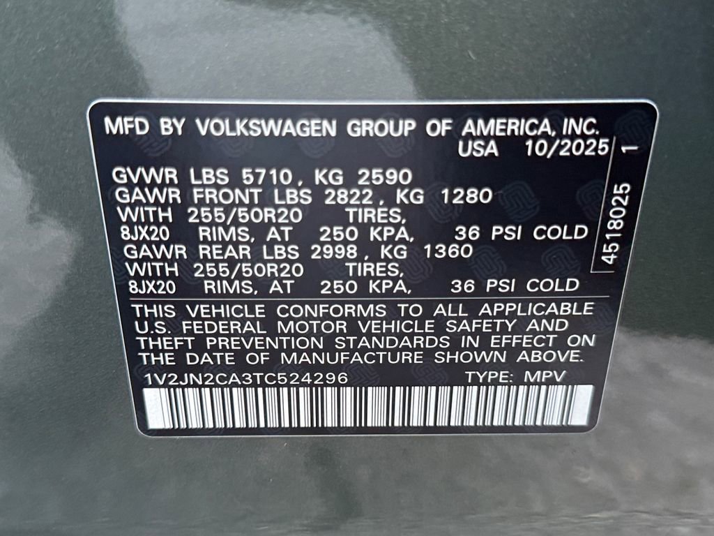 New 2026 Volkswagen Atlas SE image 27