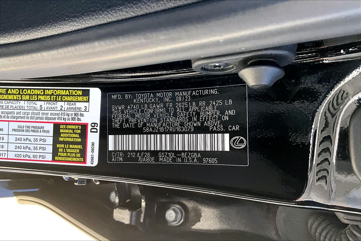 Used 2024 Lexus ES 350 F Sport w/ Accessory Package (Z2) FWD image 33