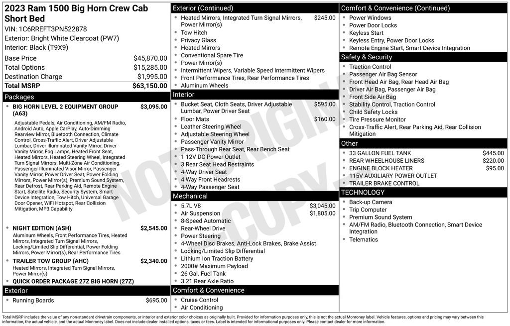 Used 2023 RAM 1500 Big Horn RWD image 10