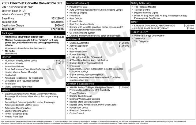 Used 2009 Chevrolet Corvette Convertible w/ Preferred Equipment Group RWD image 21