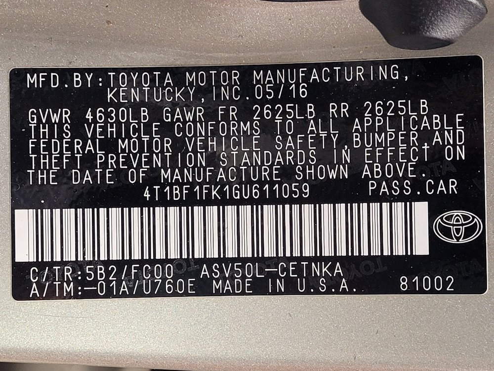 Used 2016 Toyota Camry LE FWD image 33