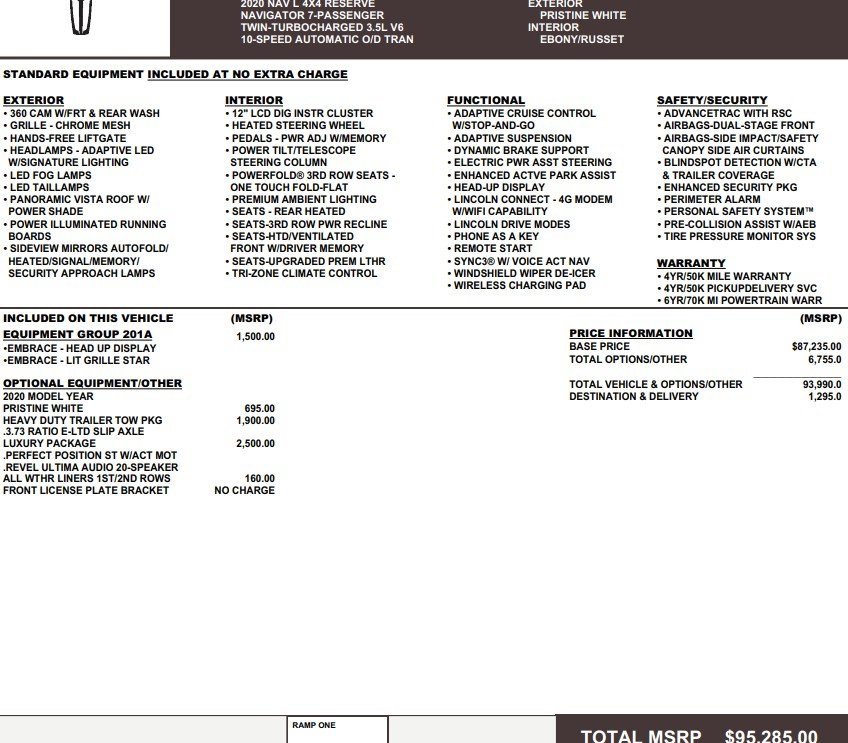 Used 2020 Lincoln Navigator L Reserve w/ Luxury Package image 2