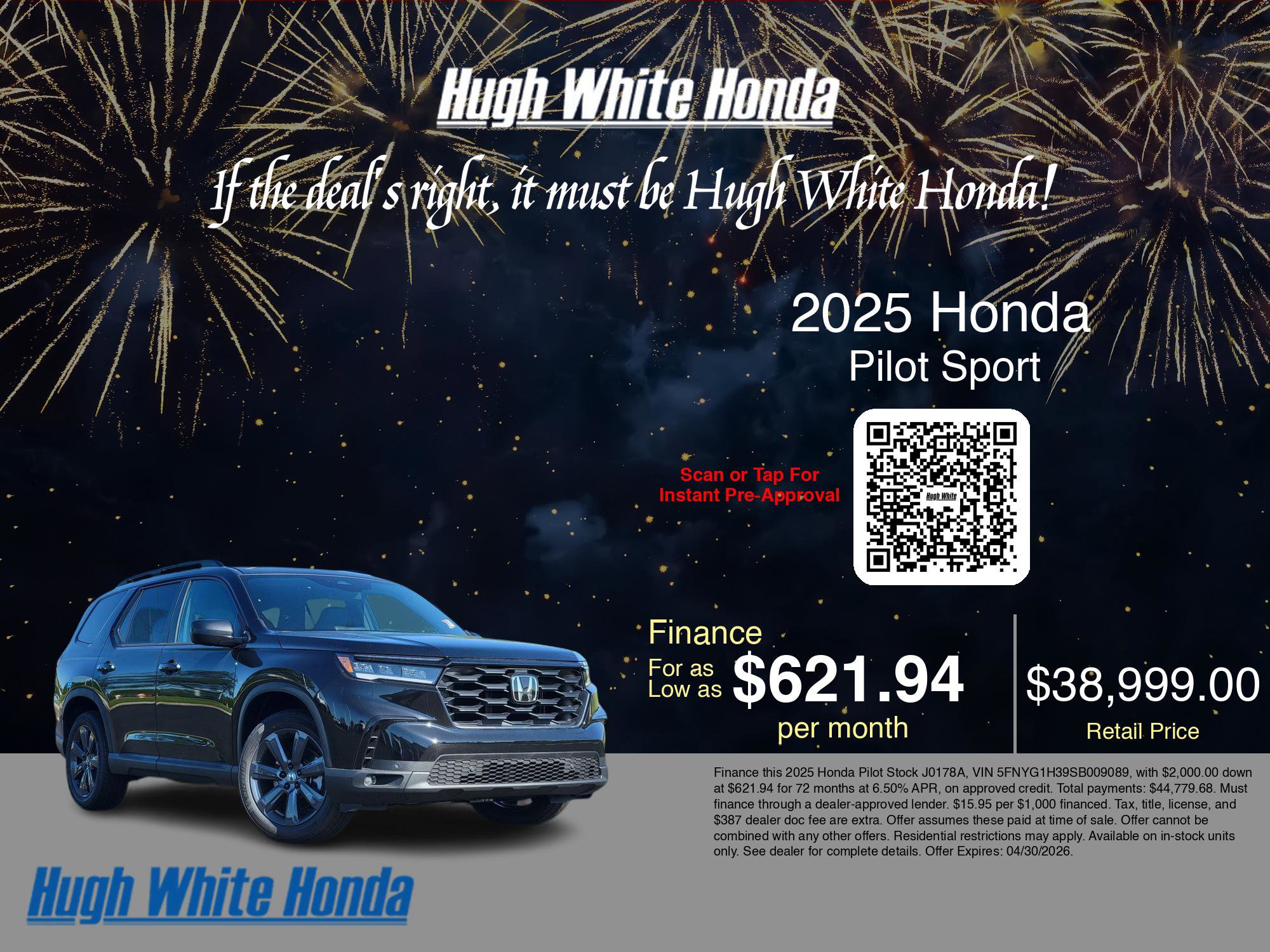Used 2025 Honda Pilot Sport image 3