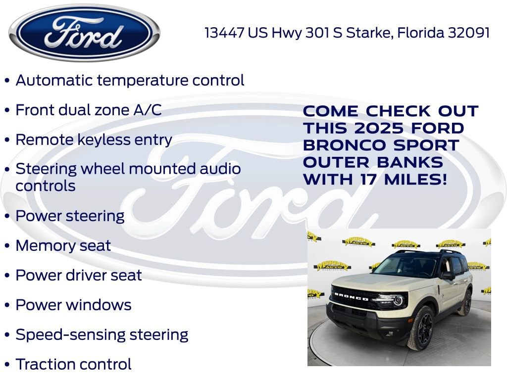 New 2025 Ford Bronco Sport Outer Banks w/ Outer Banks Tech Package+ AWD/4WD image 20