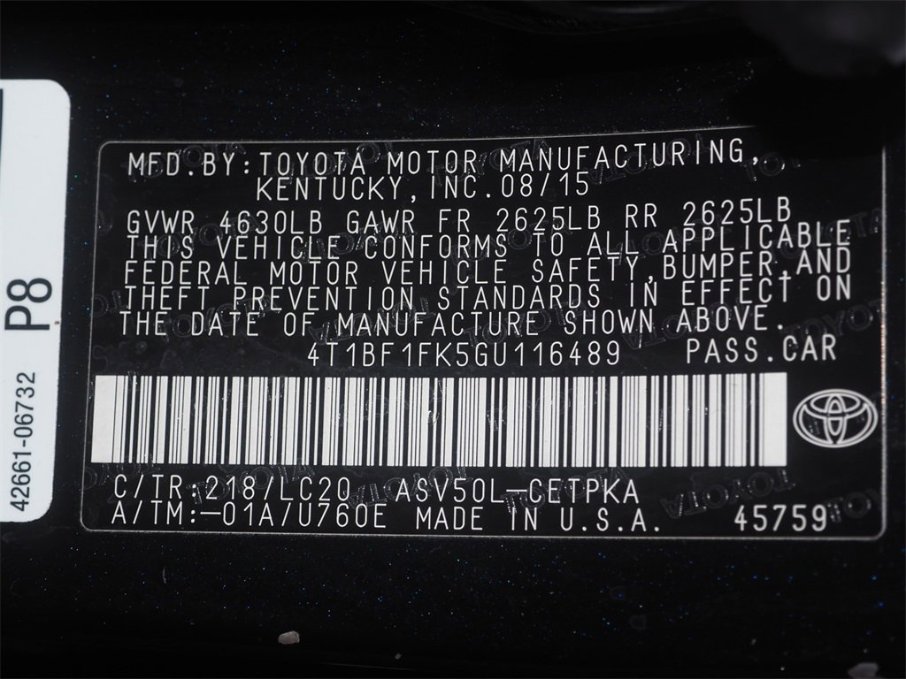 Used 2016 Toyota Camry XLE image 27