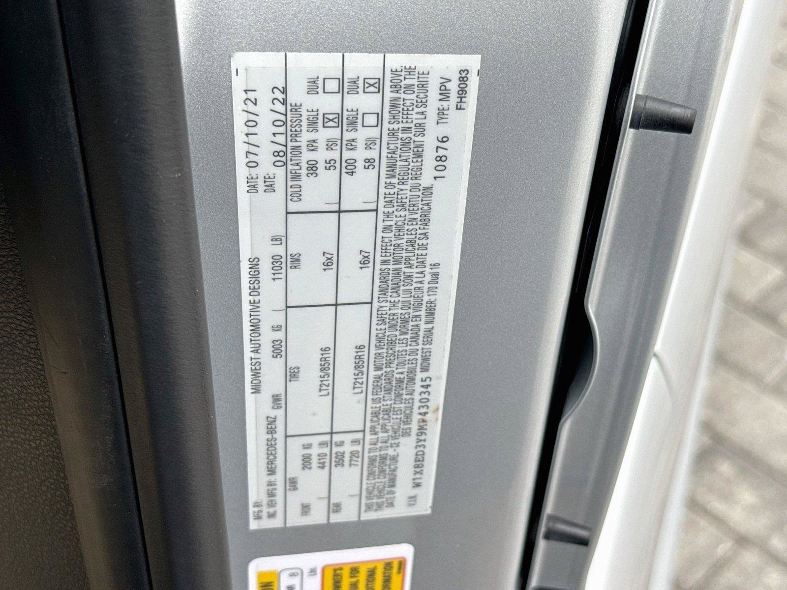 Used 2021 Mercedes-Benz Sprinter 3500 w/ Parking Package image 33
