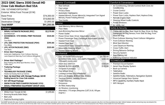 Used 2023 GMC Sierra 3500 Denali w/ Denali Ultimate Package AWD/4WD image 2