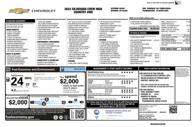 Used 2023 Chevrolet Silverado 1500 High Country w/ High Country Premium Package video 3