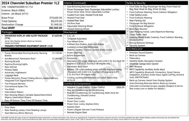 Certified 2024 Chevrolet Suburban Premier AWD/4WD image 9